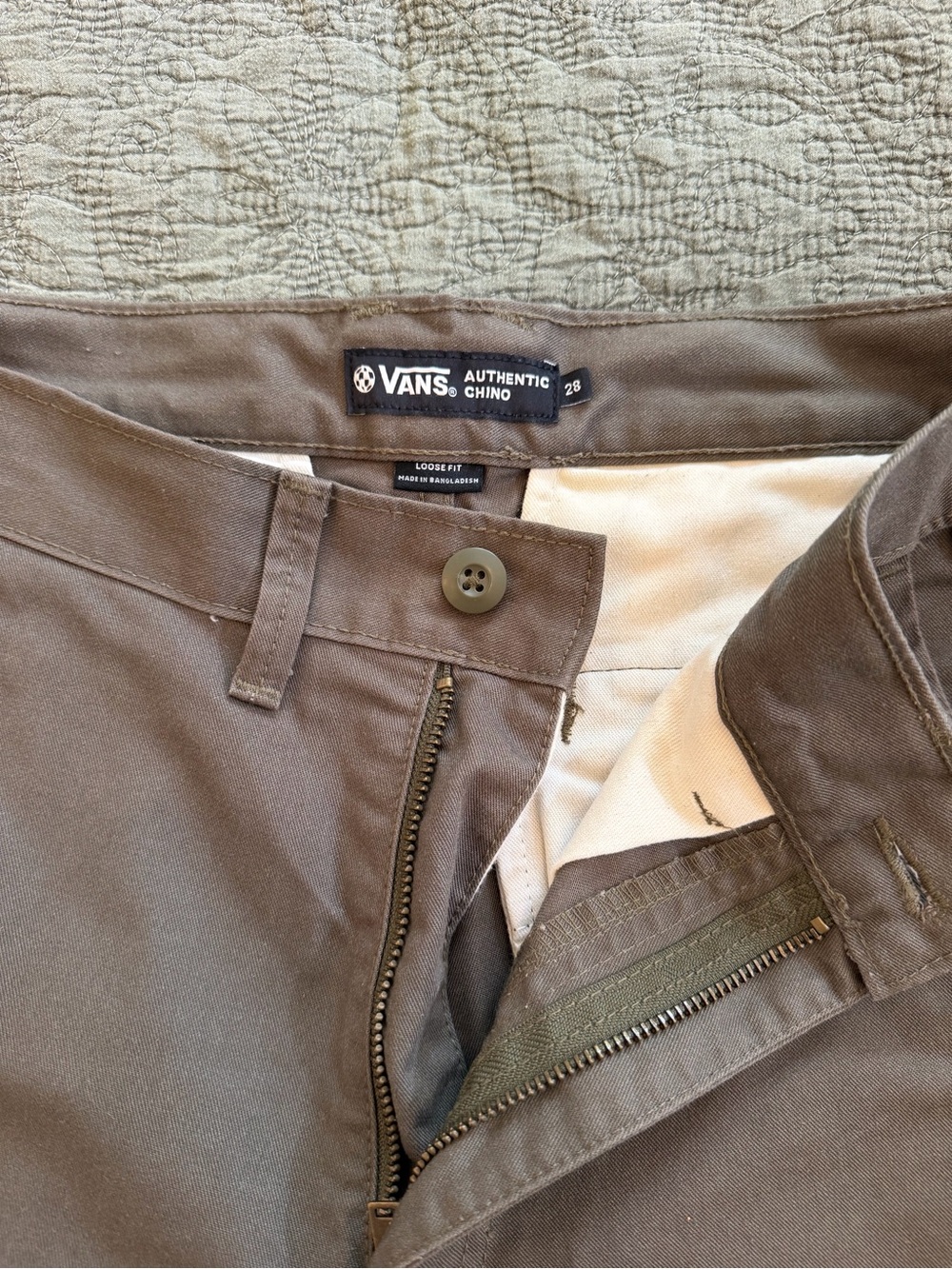 Vans Authentic Chino unisex Army green Pants